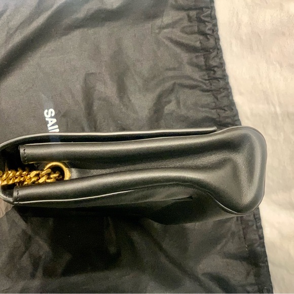 Yves Saint Laurent Reversible Black Leather & Suede Kate Bag w/Gold Chain Strap! - Picture 5 of 16